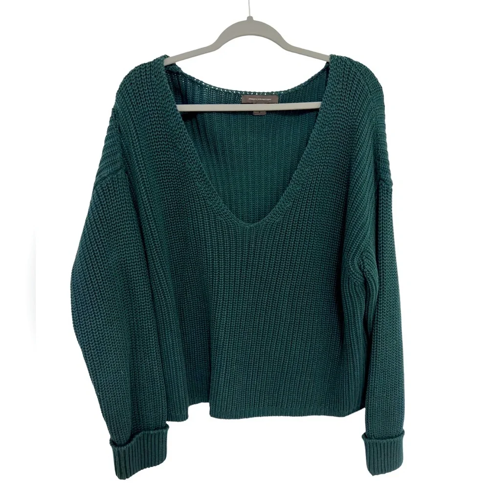 French Connection Millie Mozart V-Neck Sweater (Medium) - Picture 2 of 3